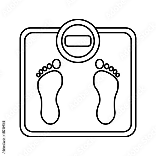 weight scale icon white on background