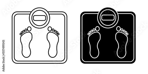 weight scale icon white on background