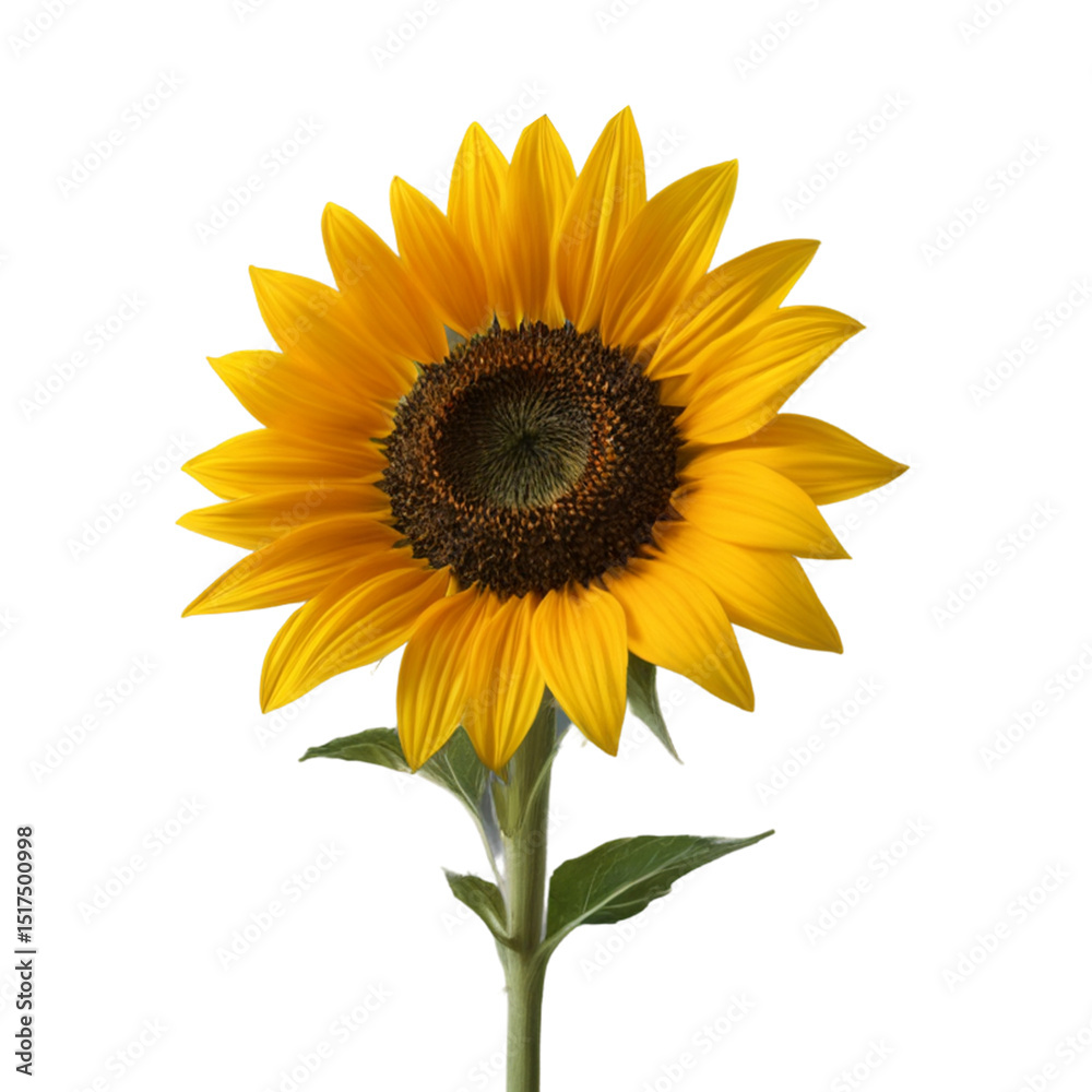 Fototapeta premium sunflower isolated on white background