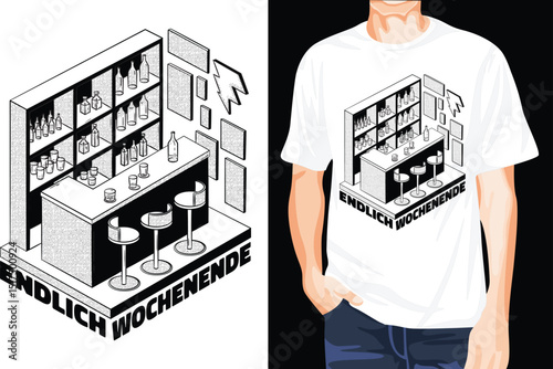 Pub t-shirt design unique idea