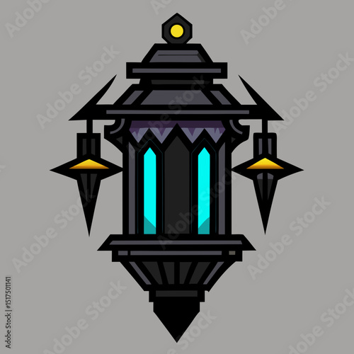 vector illustration of a street lamp