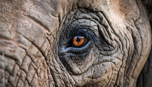 Majestic Elephant Eye Close-Up Portrait in Dual Tones, wildlife portrait, emotional animal storytelling, symbolic nature imagery, conservation awareness, close-up of elephant eye with textured skin 