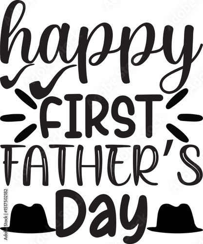 happy first father’s day, fathers day svg design