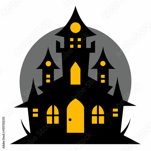 haunted house vector illustration