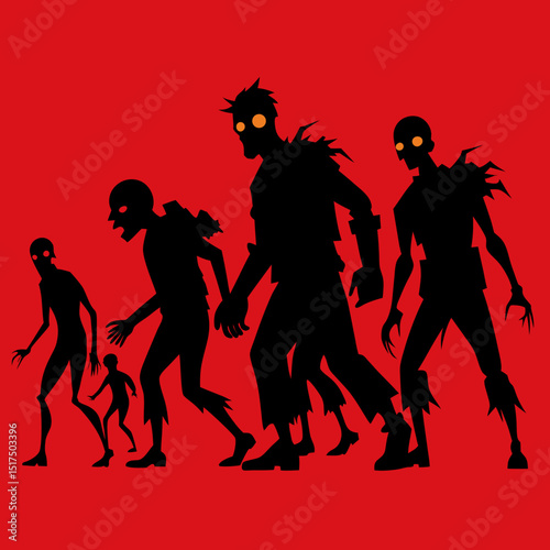 silhouettes of dancing girls