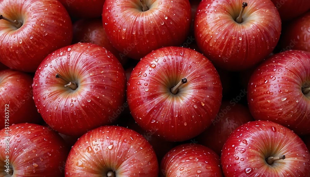 red apples background. Red apples with water drops. red apples background. Red apples with water drops.