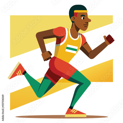 Marathon run vector