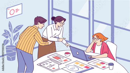 Designers Reviewing Brand Identity – Creative Team Evaluating Visual Branding Concepts