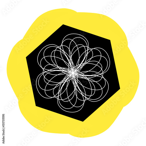 yellow flower isolated on white background