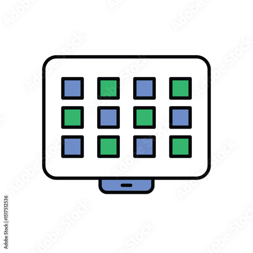 Lcd Icon vector stock illustration