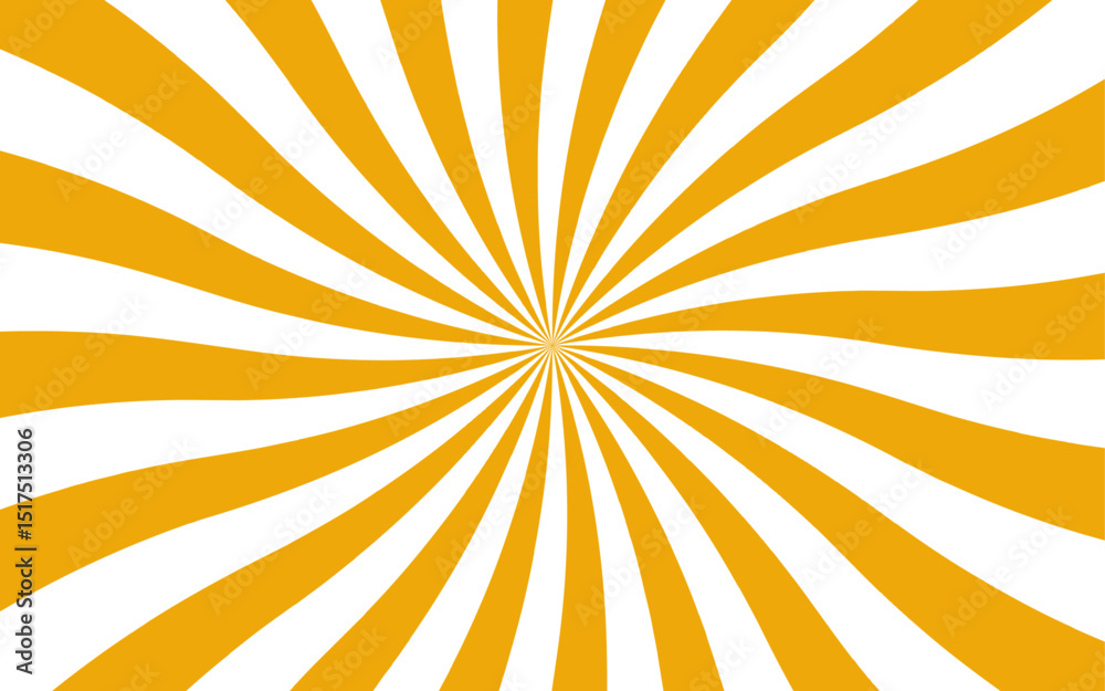 Abstract radial burst background with alternating red and white curved stripes central focal point. Dynamic spiral effect reminiscent of retro candy swirls or vintage sunburst posters. 