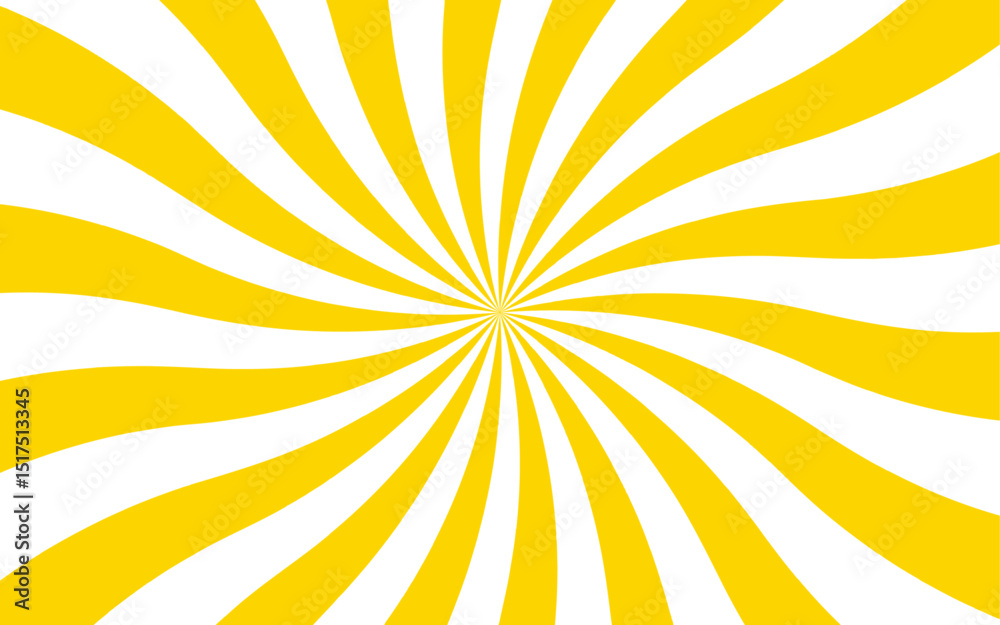 Abstract radial burst background with alternating red and white curved stripes central focal point. Dynamic spiral effect reminiscent of retro candy swirls or vintage sunburst posters. 