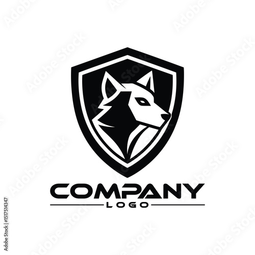 
Wolf Head Shield Icon, Wolf  logo.