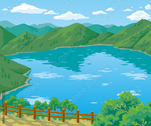 湖の風景
