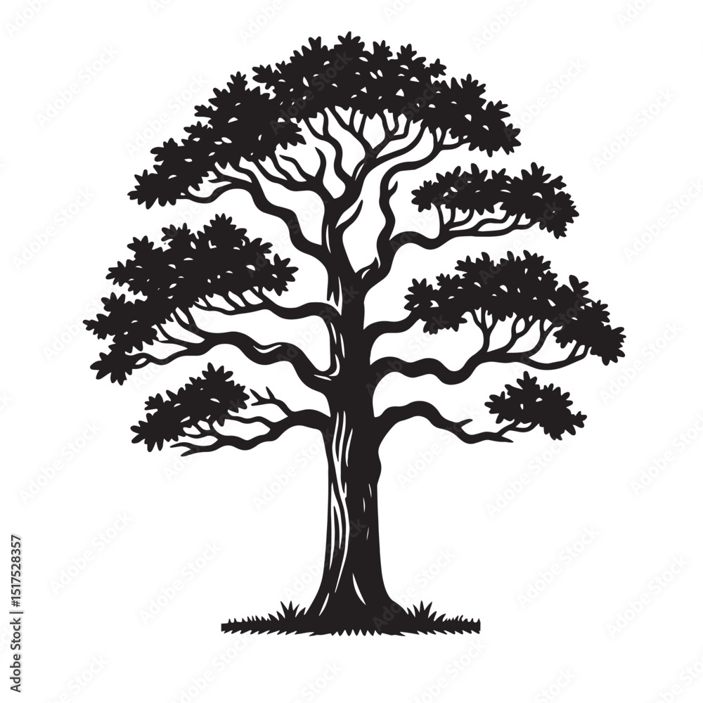 Obraz premium Oak Tree SVG 