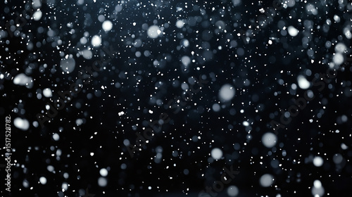 Snowflakes Falling in the Dark