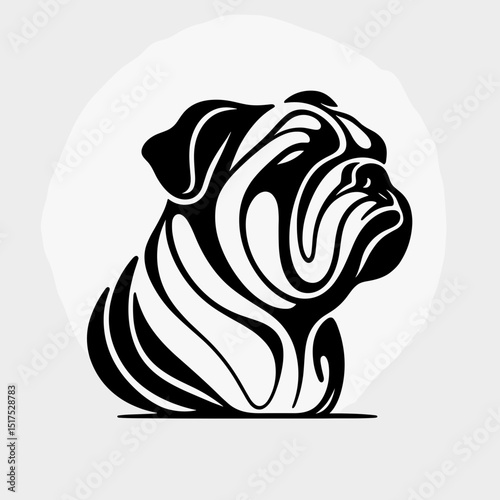  Bulldog stylized head