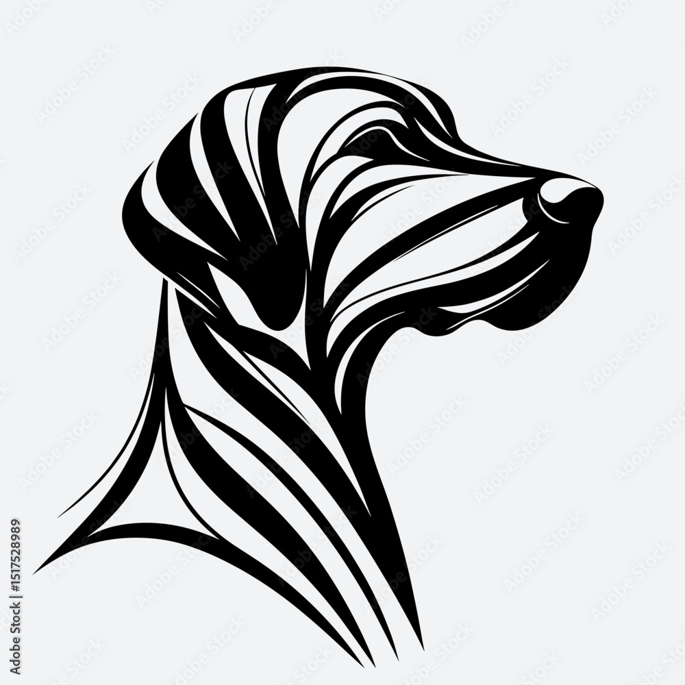 Obraz premium Labrador Retriever graphic silhouette