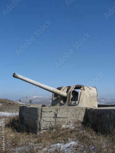 Coastal Artillery battery on the top of the hill