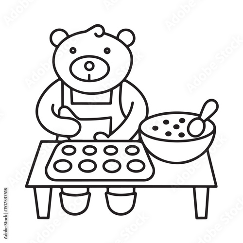 Cozy bear coloring book, cozy bear coloring pages, black  & white, line art, victor illustration, bold & easy coloring pages, coloring book, coloring pages, christmas, halloween, animals, bear art