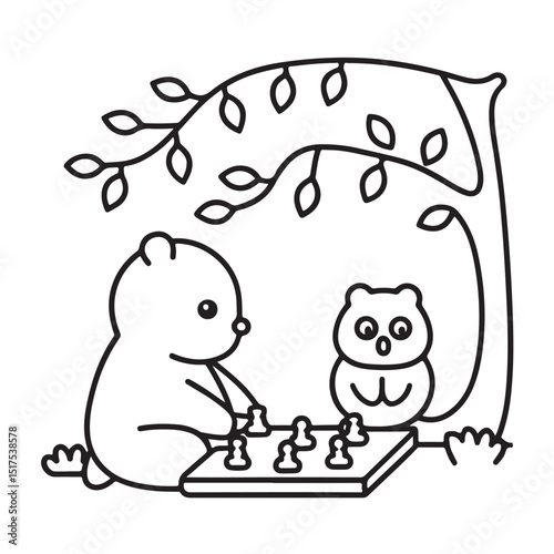 Cozy bear coloring book, cozy bear coloring pages, black  & white, line art, victor illustration, bold & easy coloring pages, coloring book, coloring pages, christmas, halloween, animals, bear art