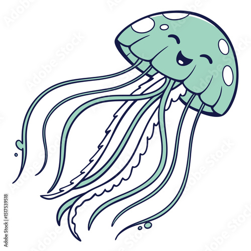 A vibrant, cartoonish jelly monster soars through the air, its translucent, iridescent wings shimmering.  Details of its gelatinous body are visible.