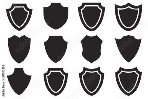set of shield vector