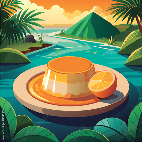 Tropical Orange Panna Cotta Delight.