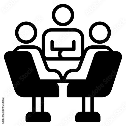 Team Meeting outline mixed icon