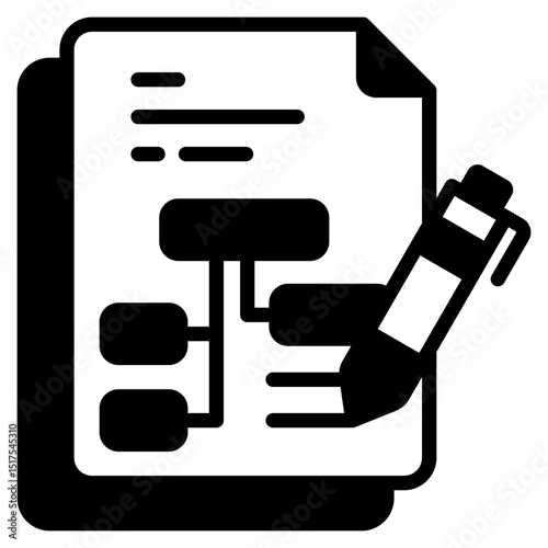 Report Planner outline mixed icon