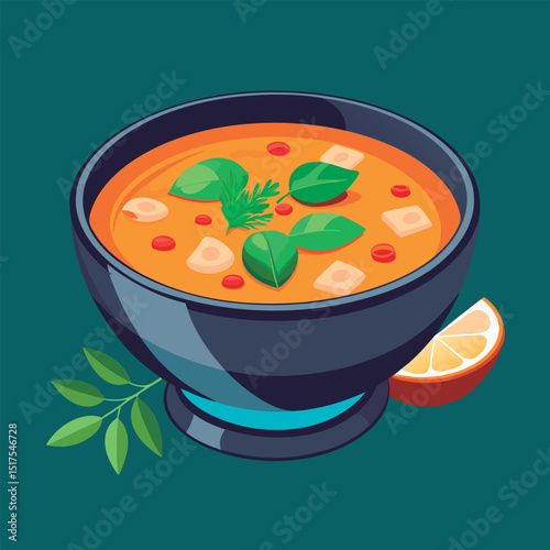 Delicious bowl of creamy soup.