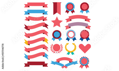 Set of Colorful Ribbon