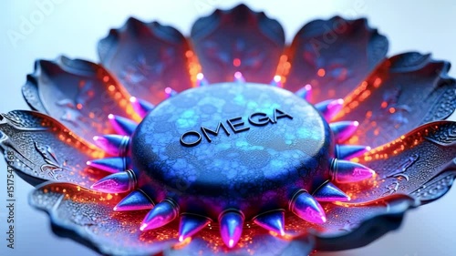 A vibrant, illuminated decorative bowl featuring intricate designs and glowing accents, showcasing beauty