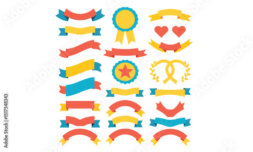 Set of Colorful Ribbon