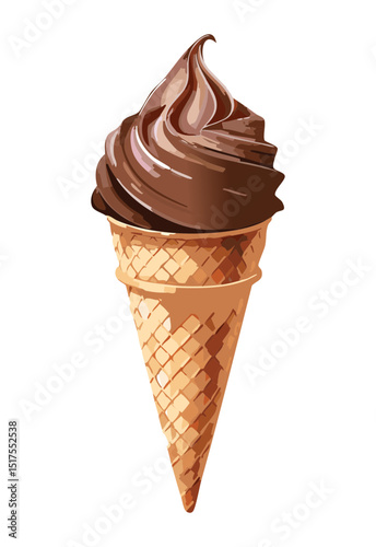 vector illustration of chocolate ice cream