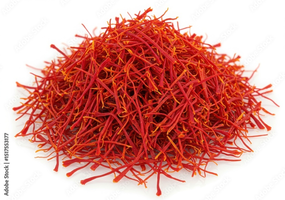 Naklejka premium Pile of vibrant red saffron threads