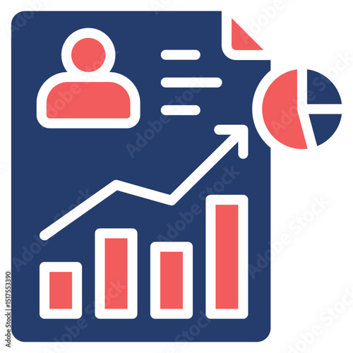 Progress Chart solid color icon