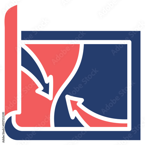 Strategy Map solid color icon