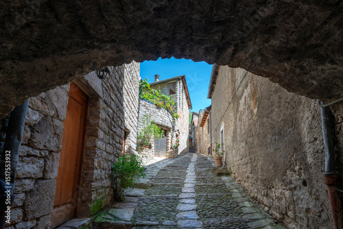 Fototapeta Naklejka Na Ścianę i Meble -  Famous Sainte-Enimie village in France