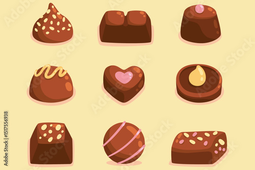 set of chocolate sweets
