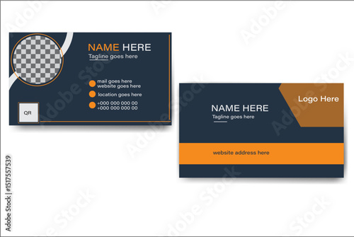 Modern clean professional corporate business card design or company brochure design template with variation keywords.