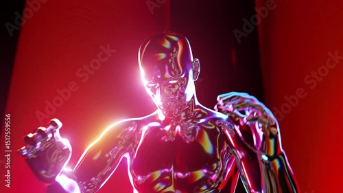 Confused Chrome Man VJ Loop