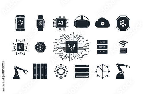 Collection of Modern Technology Icons