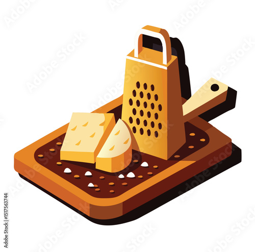 cheese on a cutting board