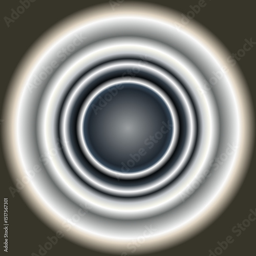 Concentric circles: A mesmerizing display of overlapping circles. Showcasing a striking gradient of light and shadow to produce a illusion of depth, creating a sense of abstract sophistication.