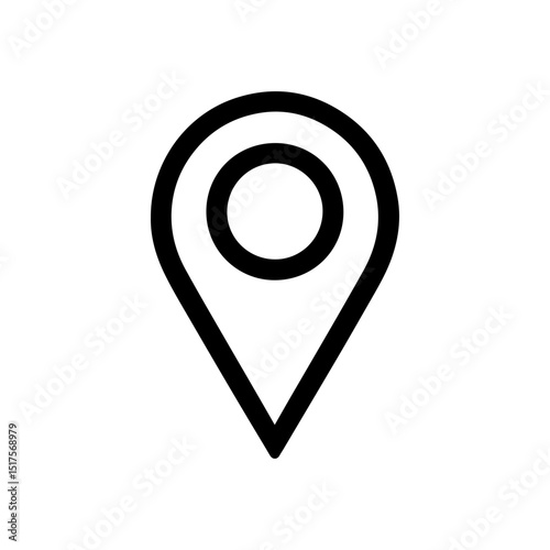 Free Download Black and White Outline Illustration of Business Location - GFXLoad