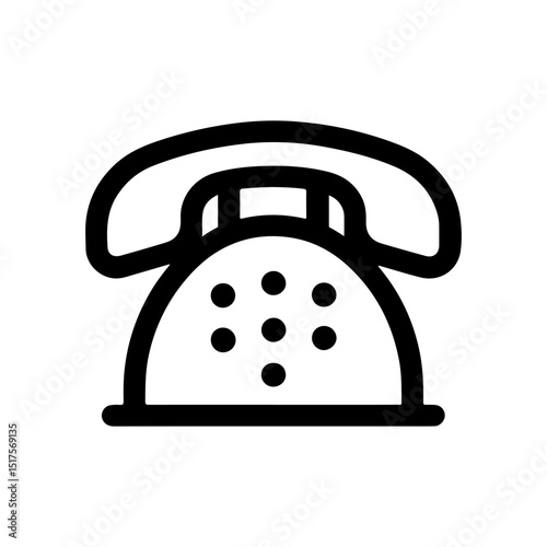 Black and White Outline Illustration of Business Contact