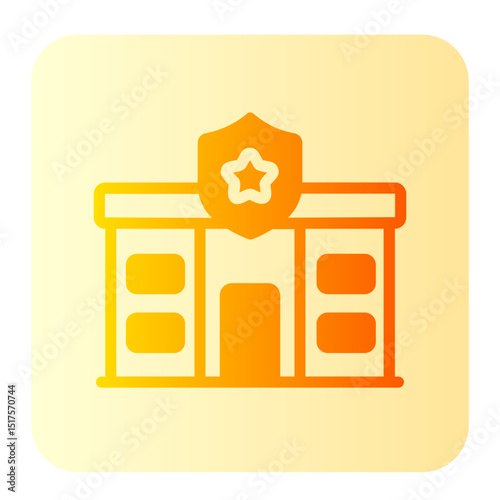 police station gradient icon