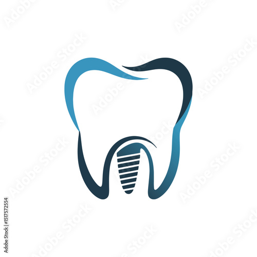 Unique dental logo Modern and minimalist vector and abstract logo