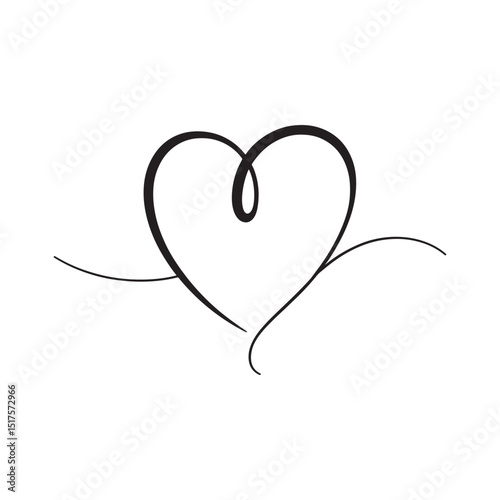 Unique heart logo Modern and minimalist vector and abstract logo